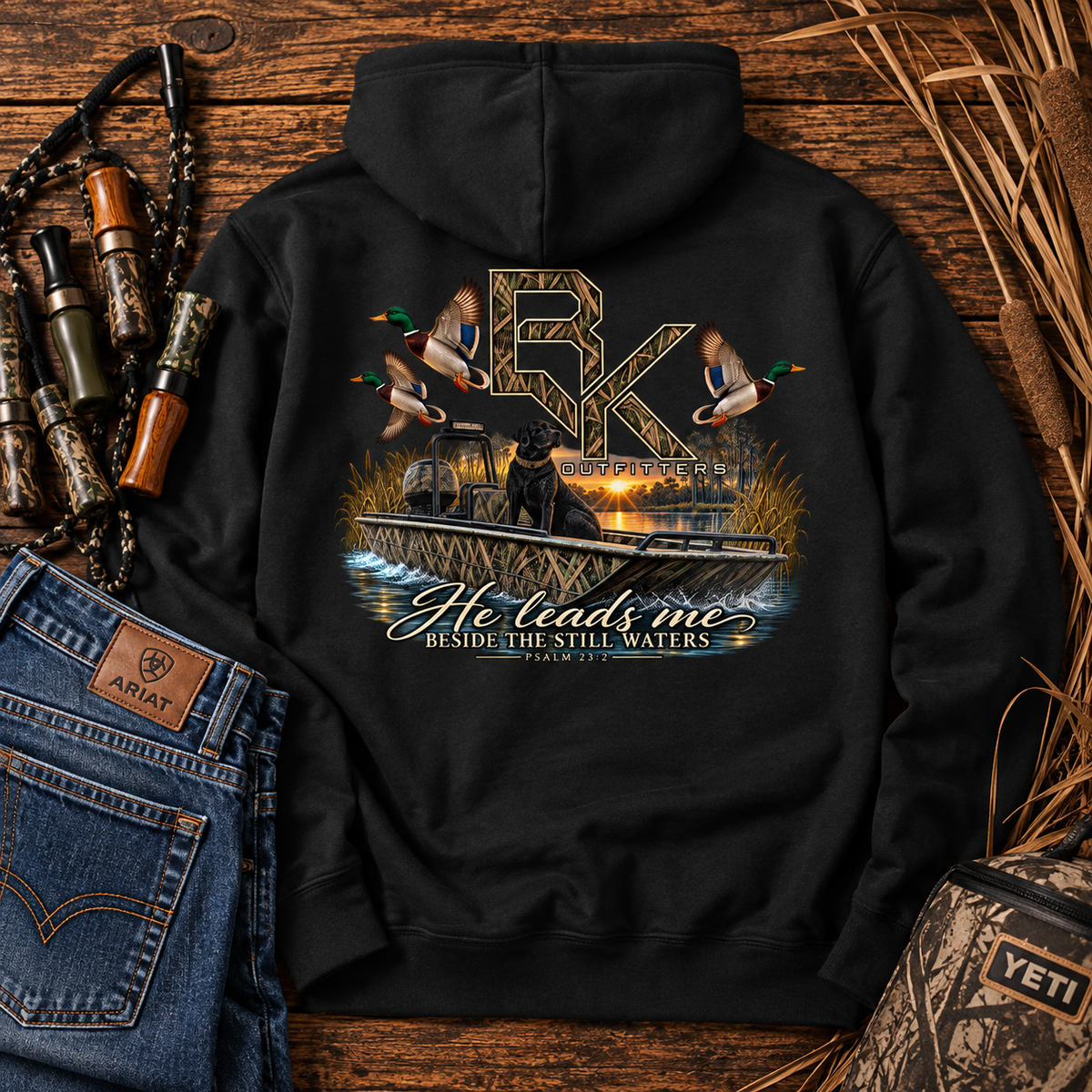 He Leads Me Youth Hoodie