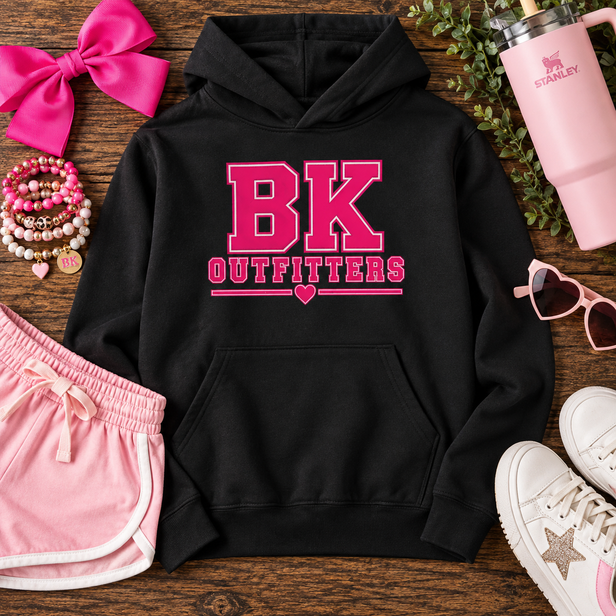 BK Pink Varsity Hoodie